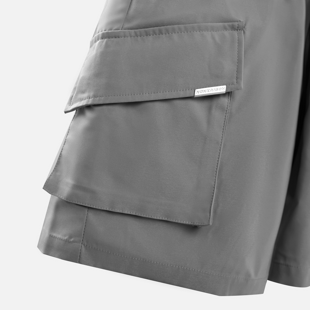 CARGO NYLON SHORTS GREY