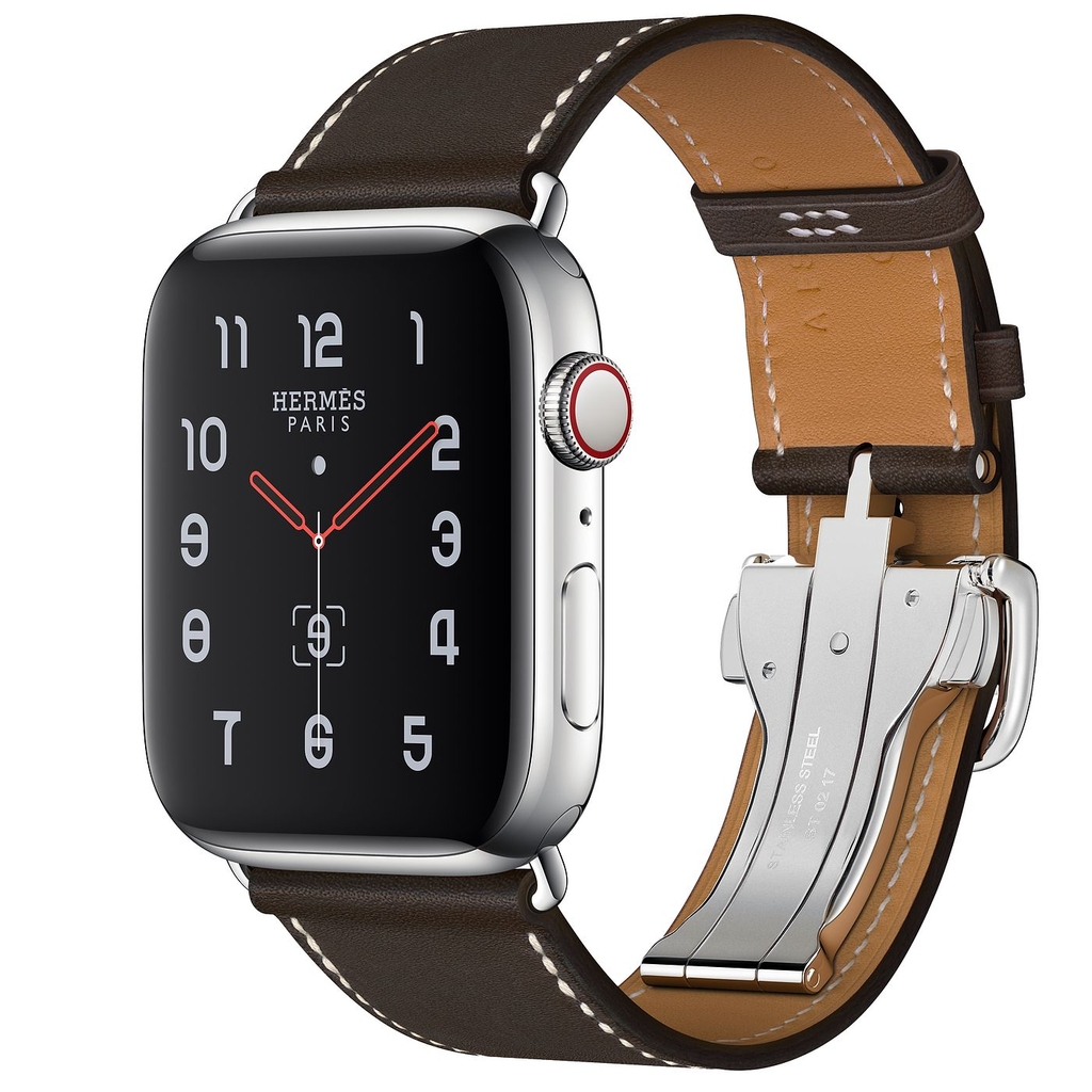 apple watch hermès stainless steel case with fauve barenia leather double tour