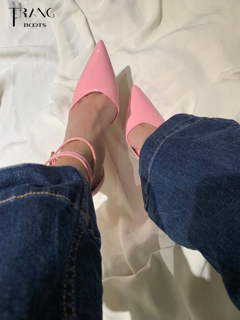GIÀY CAO GÓT MŨI NHỌN QUEEN 2.0 HỒNG