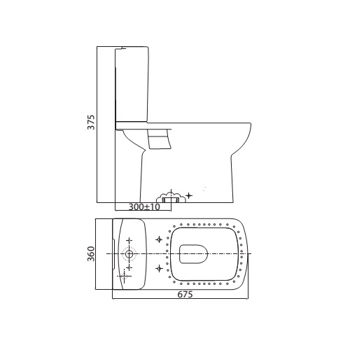 Bồn cầu 2 khối Viglacera VI6