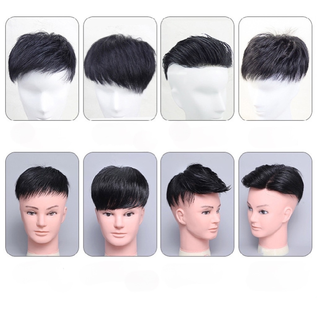 Mái Hói Nam Bằng Tóc Thật Không Da & Siêu Da Đầu TTN-01 - Wina Wigs - Tóc  Giả Bằng Tóc Thật