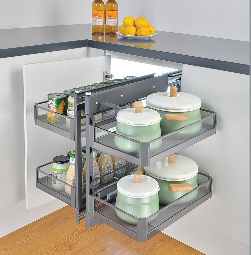 Kệ liên hoàn âm tủ Inox hộp vách kính (GK - 90A) cao cấp