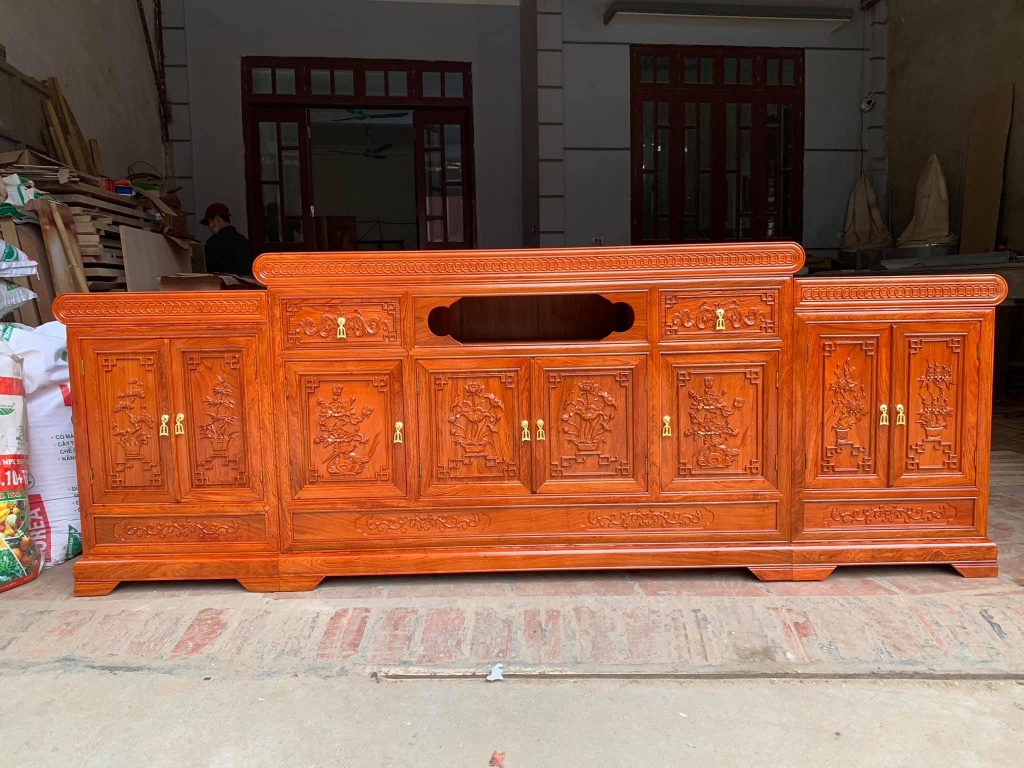 Mua Bán Thanh Lý Kệ Tivi Cũ Hải Phòng 0913.040.613 kệ tivi gỗ hương cũ hải phòng - docuhaiphong - 0913040613