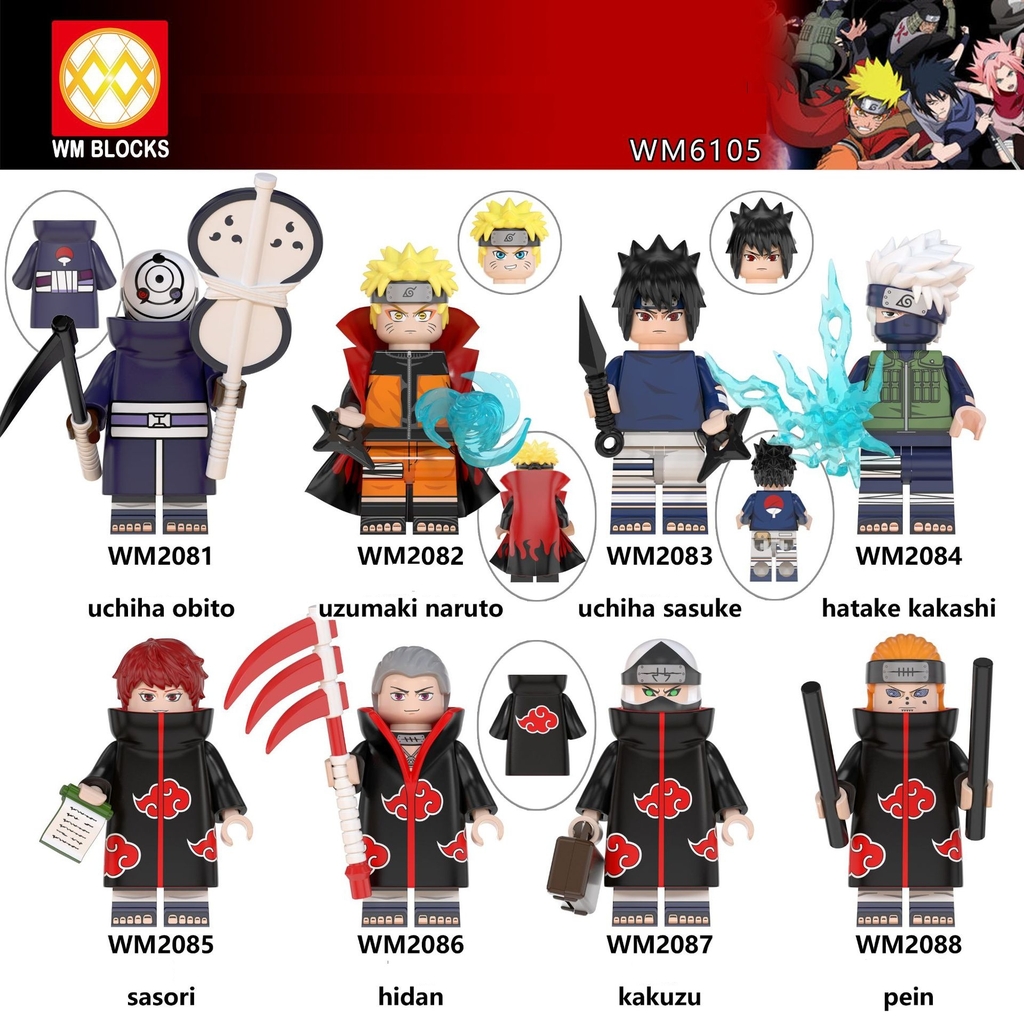 COMBO 8 Minifigures Các Nhẫn Giả Ninja Naruto Uchiha Obito ...