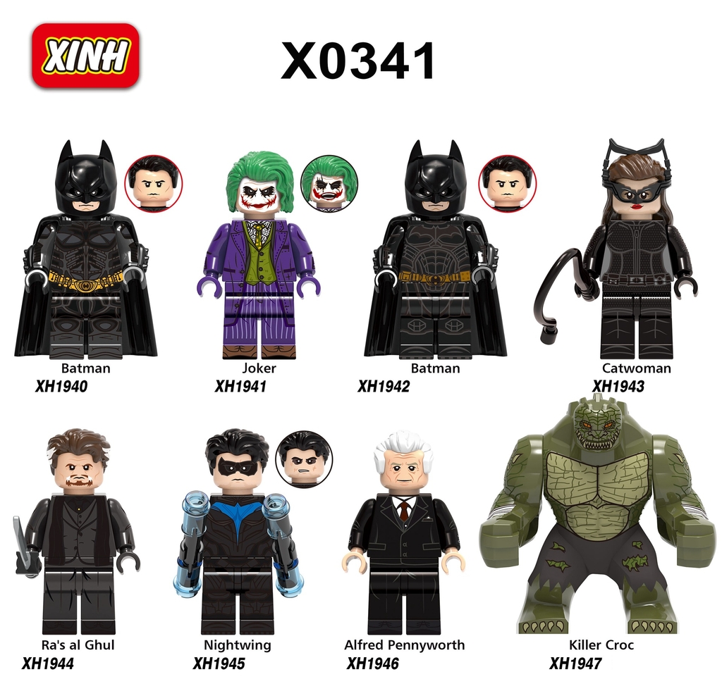 Minifigures Mẫu Nhât Vật Siêu Anh Hùng Marvel DC MCU Batman Joker Killer  Croc X0341 - Đồ