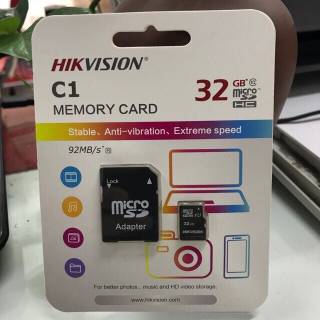 Káº¿t quáº£ hÃ¬nh áº£nh cho Tháº» nhá» HikVision C1 32Gb chÃ­nh hÃ£ng