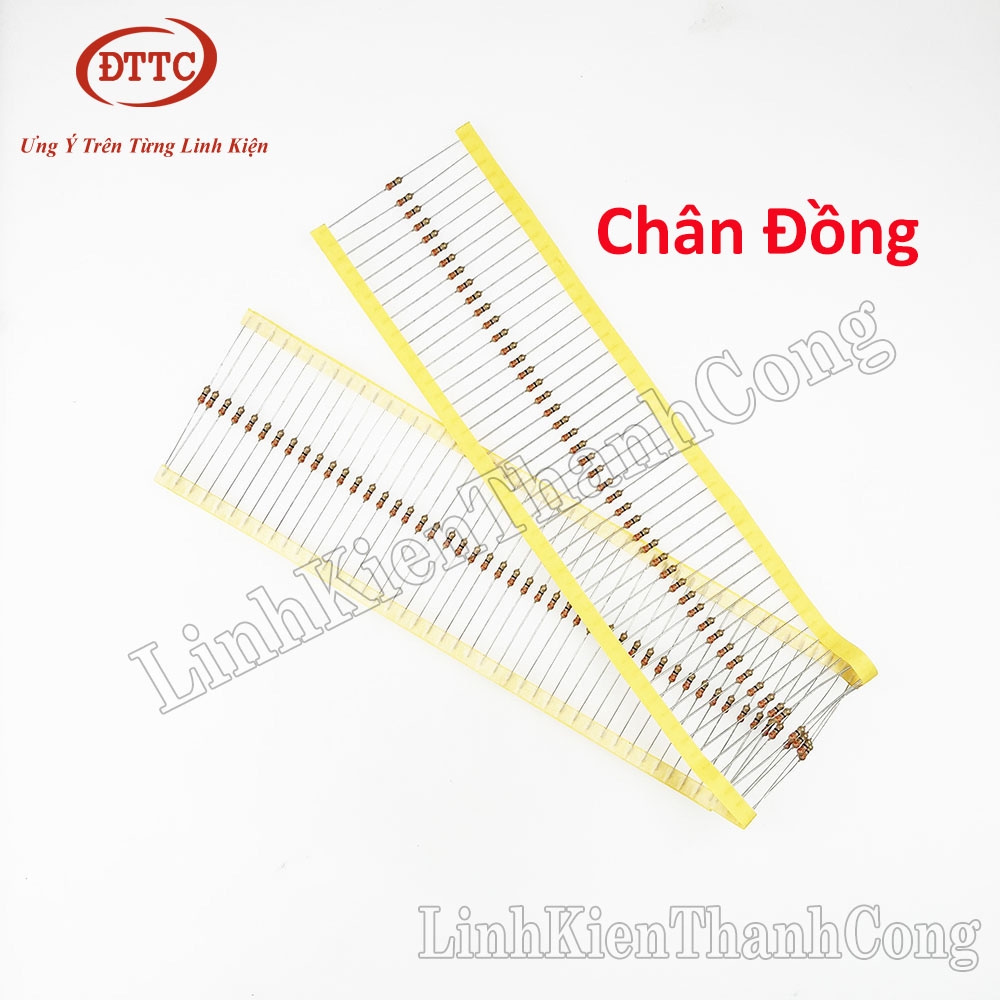 Điện Trở Đài Loan Chân Đồng 82R 1/4W 5% 4 Vạch Màu (Gói 100 Chiếc)