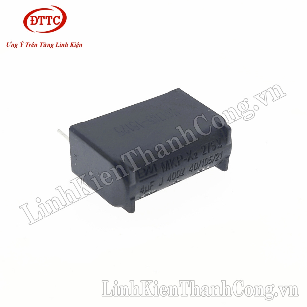 Tụ Bếp Từ BM 4uF 275VAC 400VDC Đứng Màu Đen 31mm