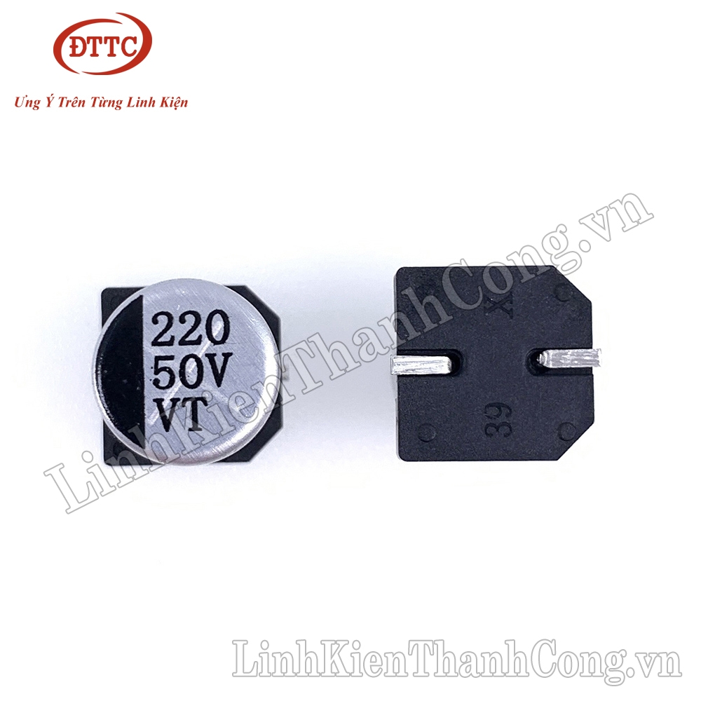 Tụ Nhôm 220uF 50V 10x10.5mm