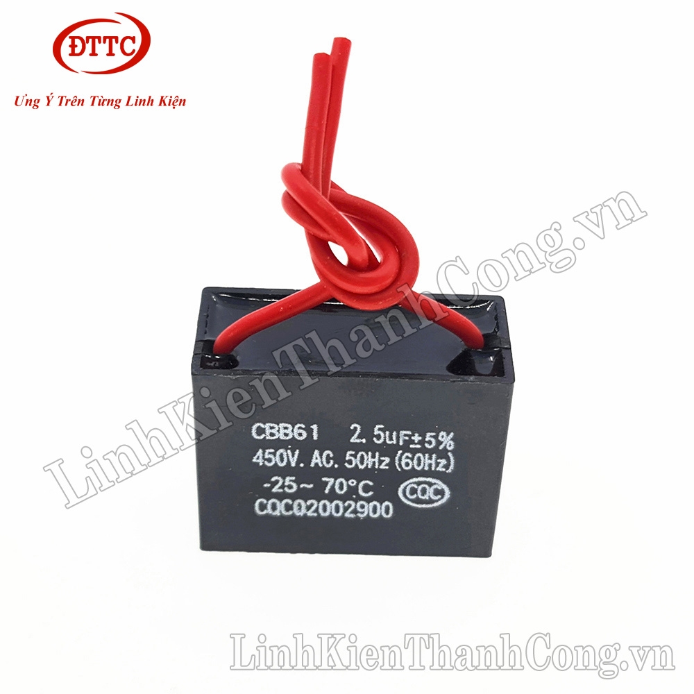 Tụ Quạt CBB 2.5uF 450VAC