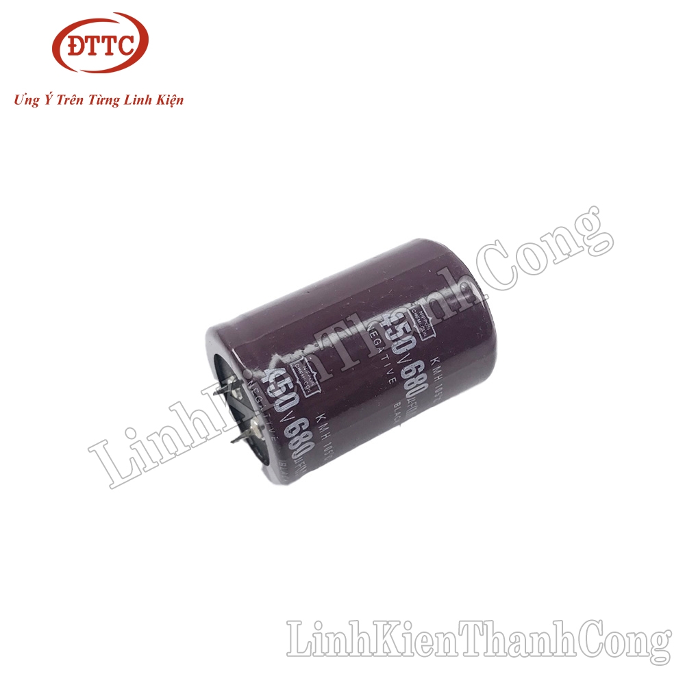 Tụ 680uF 450V Chân Cứng 35x50mm (Tháo Máy)