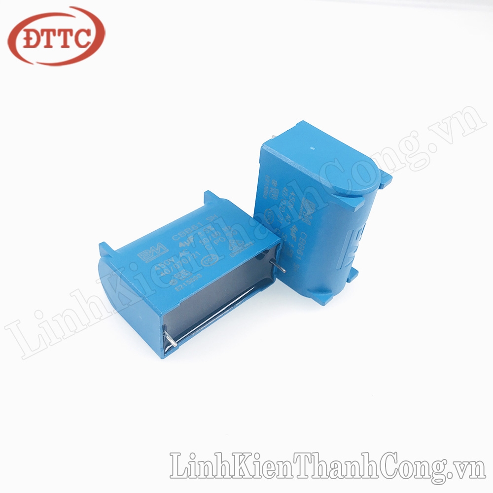 Tụ Bếp Từ 4uF 450VAC Loại Lớn Màu Xanh