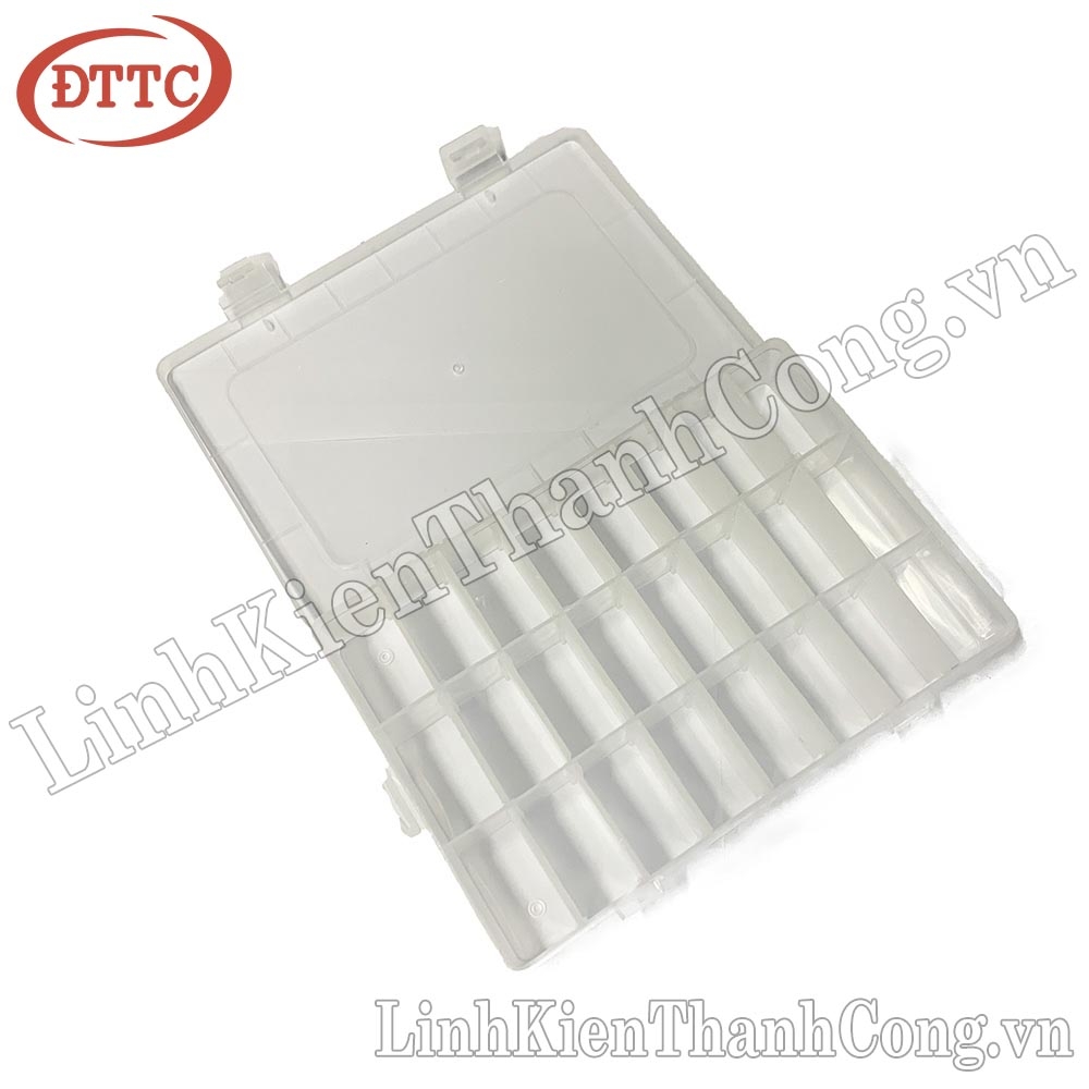 Hộp Nhựa Đựng Linh Kiện 24 Ngăn 19.5x13.2x2.2cm