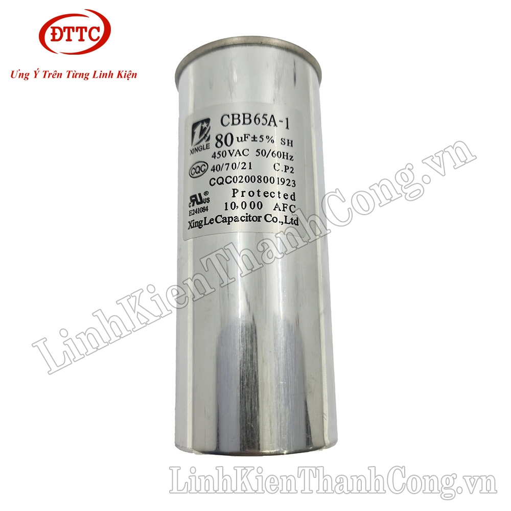 Tụ CBB65A-1 80uF 450VAC