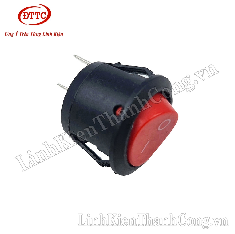 Công Tắc Bập Bênh Tròn KCD1-105 6A 250V 2P Đỏ 20mm