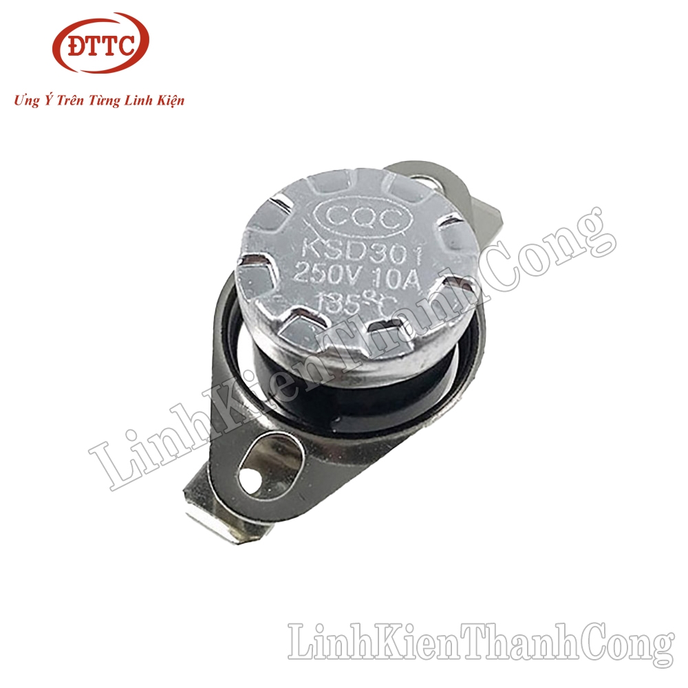 Relay Nhiệt KSD301 135 Độ 10A/250V Thường Đóng