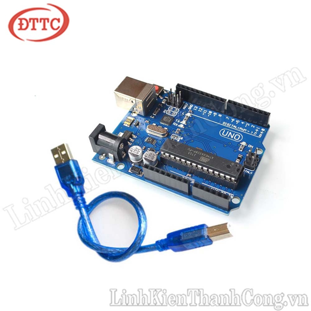 Kit Arduino Uno R3 Chíp Cắm Atmega328P + Cáp USB