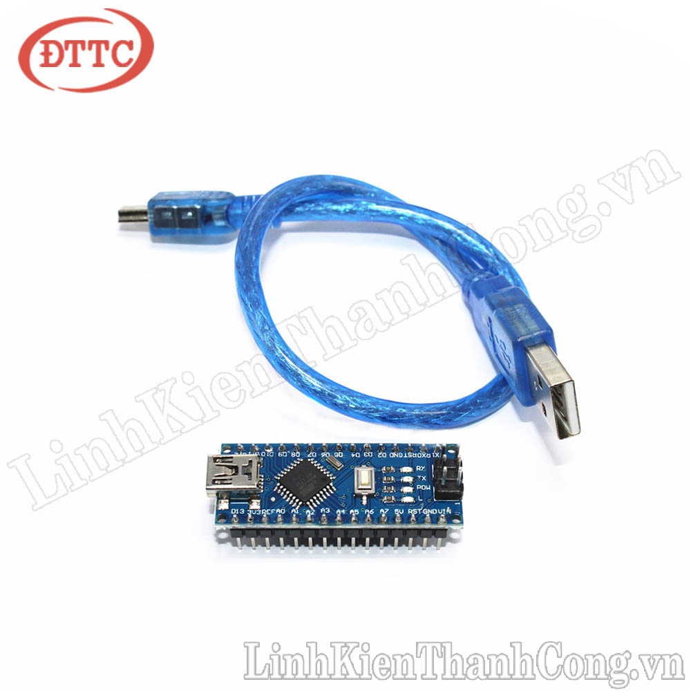 Kit Arduino Nano V3.0 - Chip Atmega328P + Cáp USB