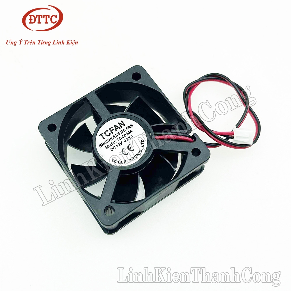 Quạt Tản Nhiệt 5cm 5020 5x5x2cm 12V 0.25-0.3A