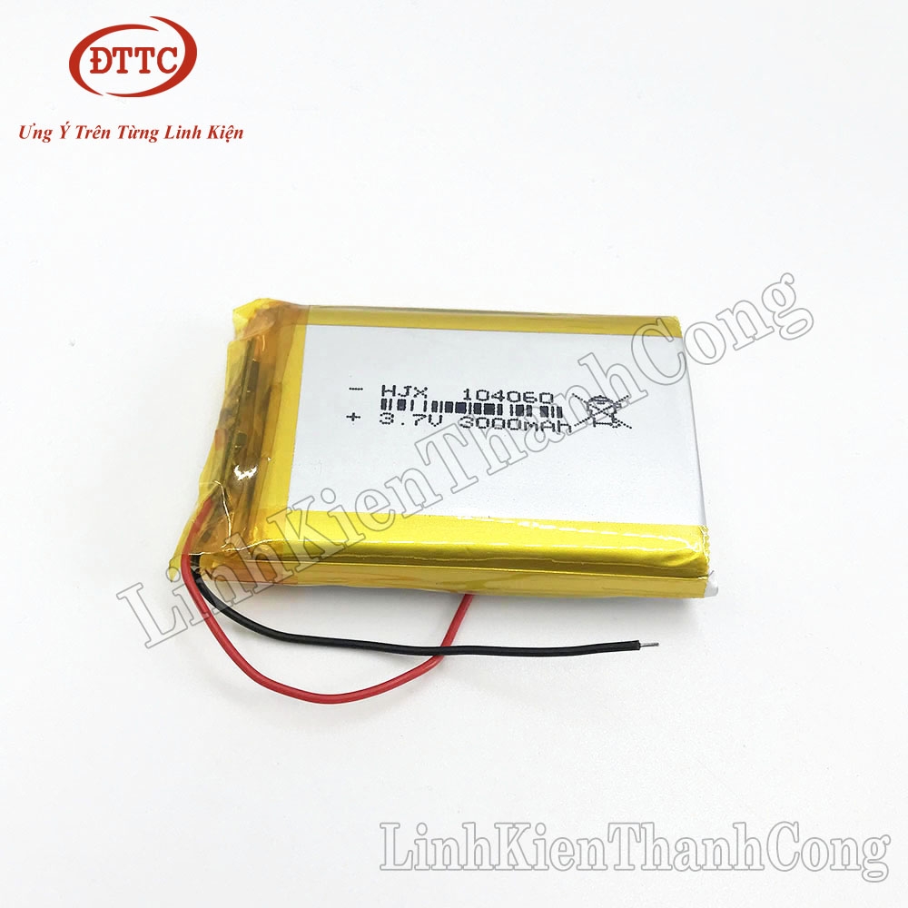 Pin Lipo Polymer 3.7V 3000mAh 10x40x60mm (Có Mạch Bảo Vệ)