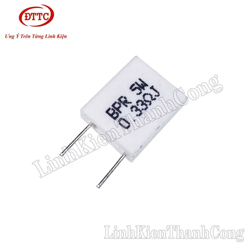 Điện Trở Sứ 0.33R 5W Loại Đứng