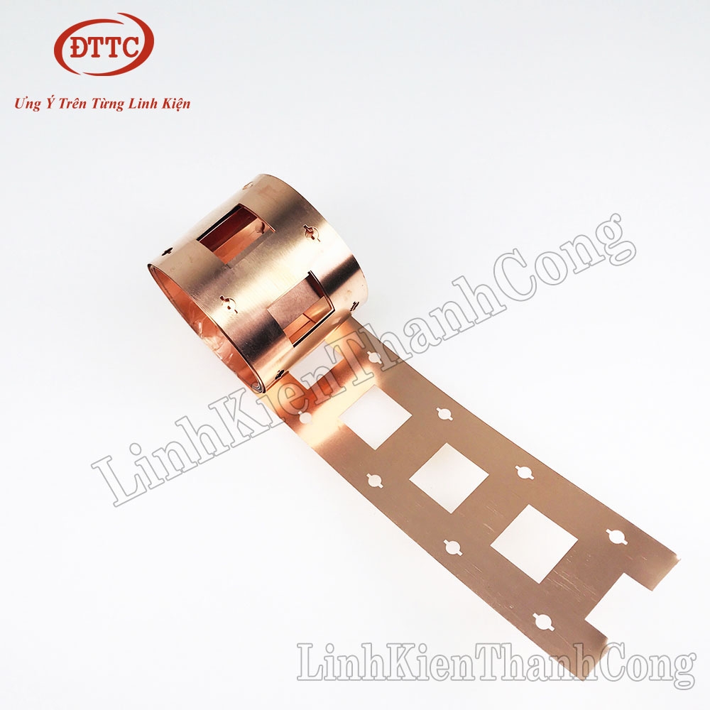 Kẽm Mạ Đồng Gắn Cell Pin 32650 Loại Đôi, Dùng Khung Nhựa, Dày 0.2mm (Mét)