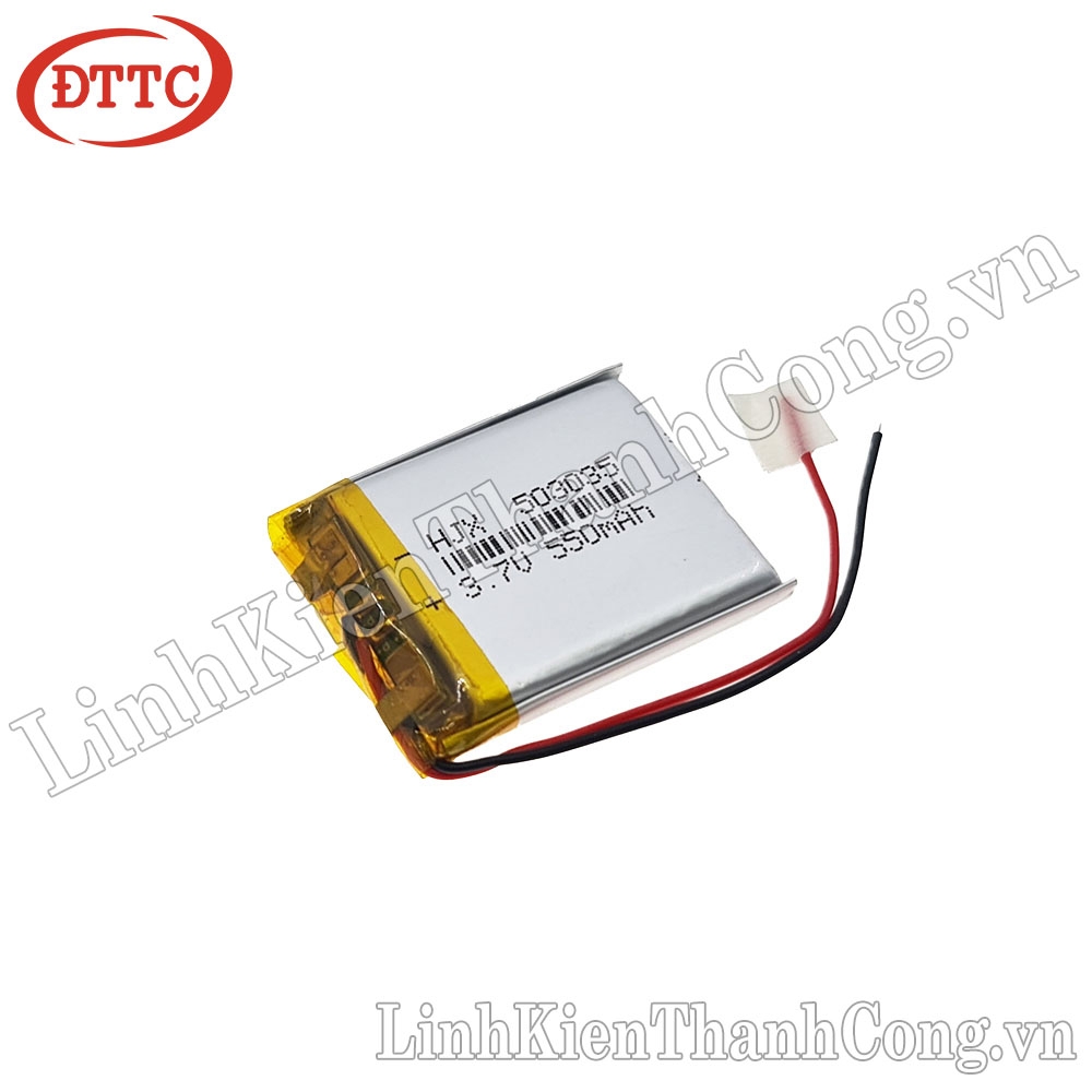 Pin Lipo Polymer 3.7V 550mAh 5x30x35mm (Có Mạch Bảo Vệ)