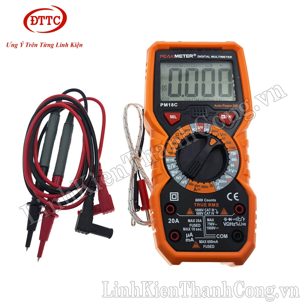 Đồng Hồ Vạn Năng Kỹ Thuật Số PEAKMETER PM18C