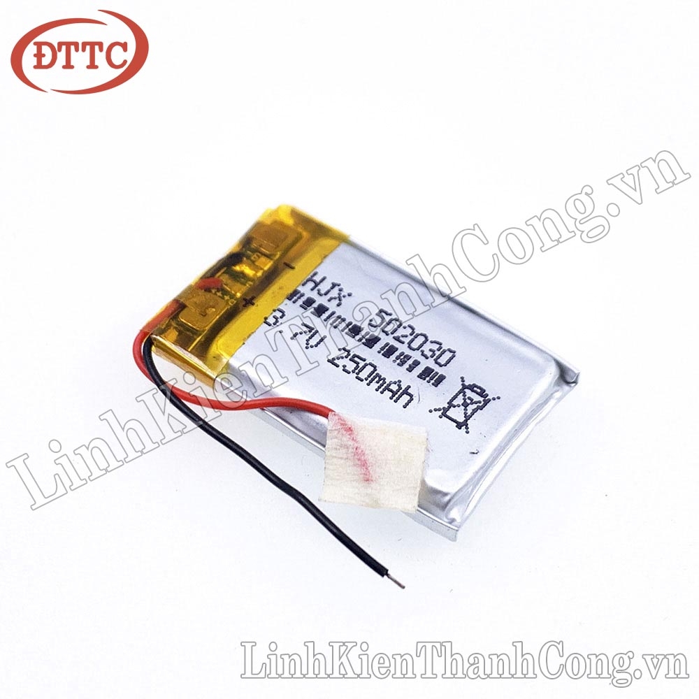 Pin Lipo Polymer 3.7V 250mAh 5x20x30mm (Có Mạch Bảo Vệ)