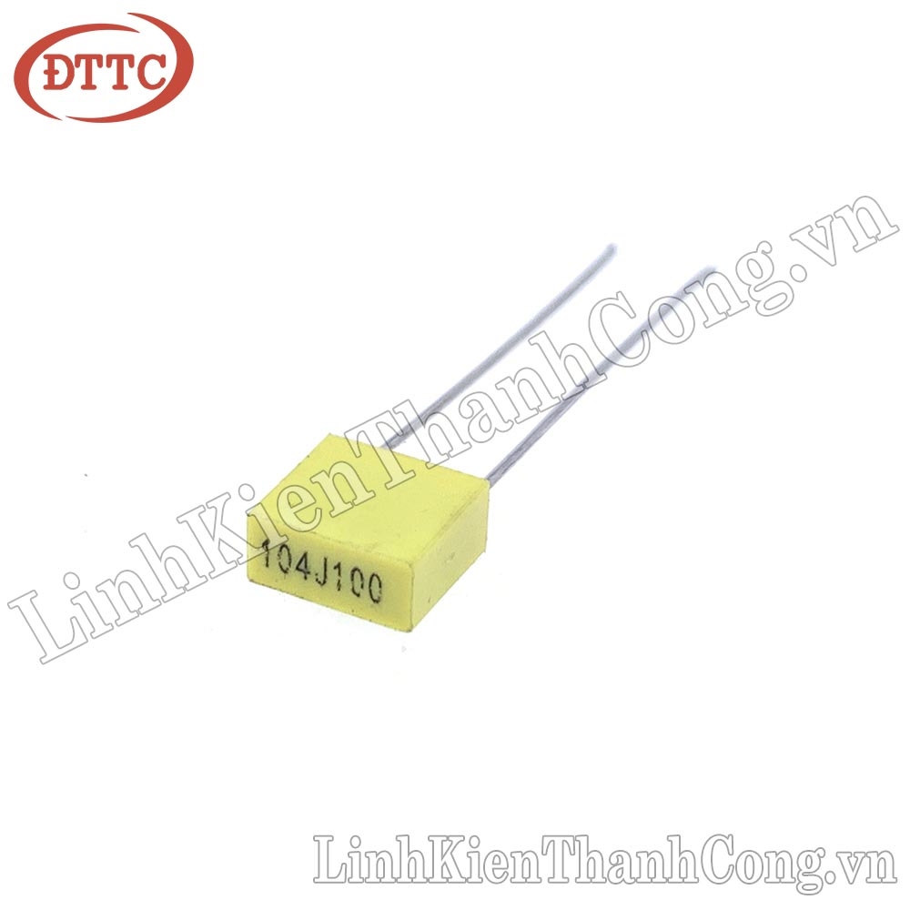 Tụ 0.1uF 104J 100V Màu Vàng 5mm