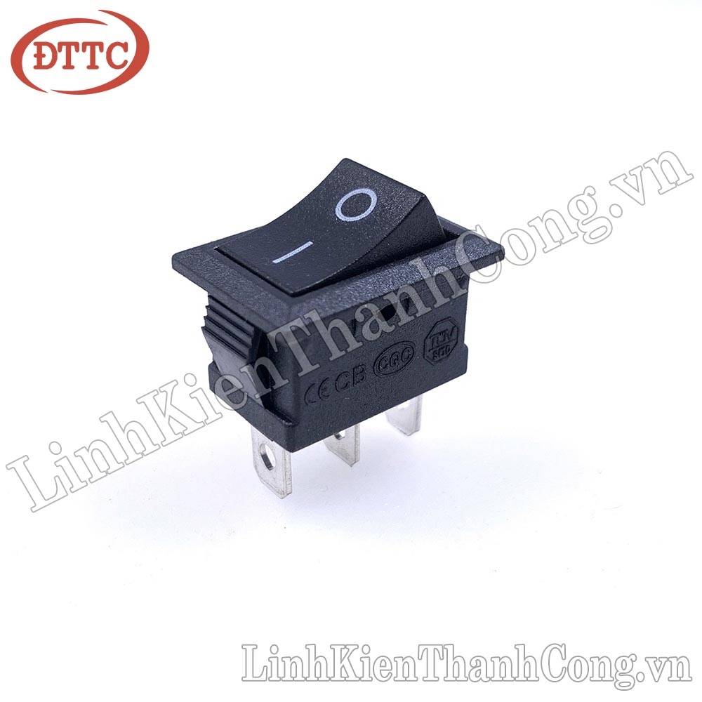 Công Tắc KCD1 3P 6A 250V 21x15mm Đen