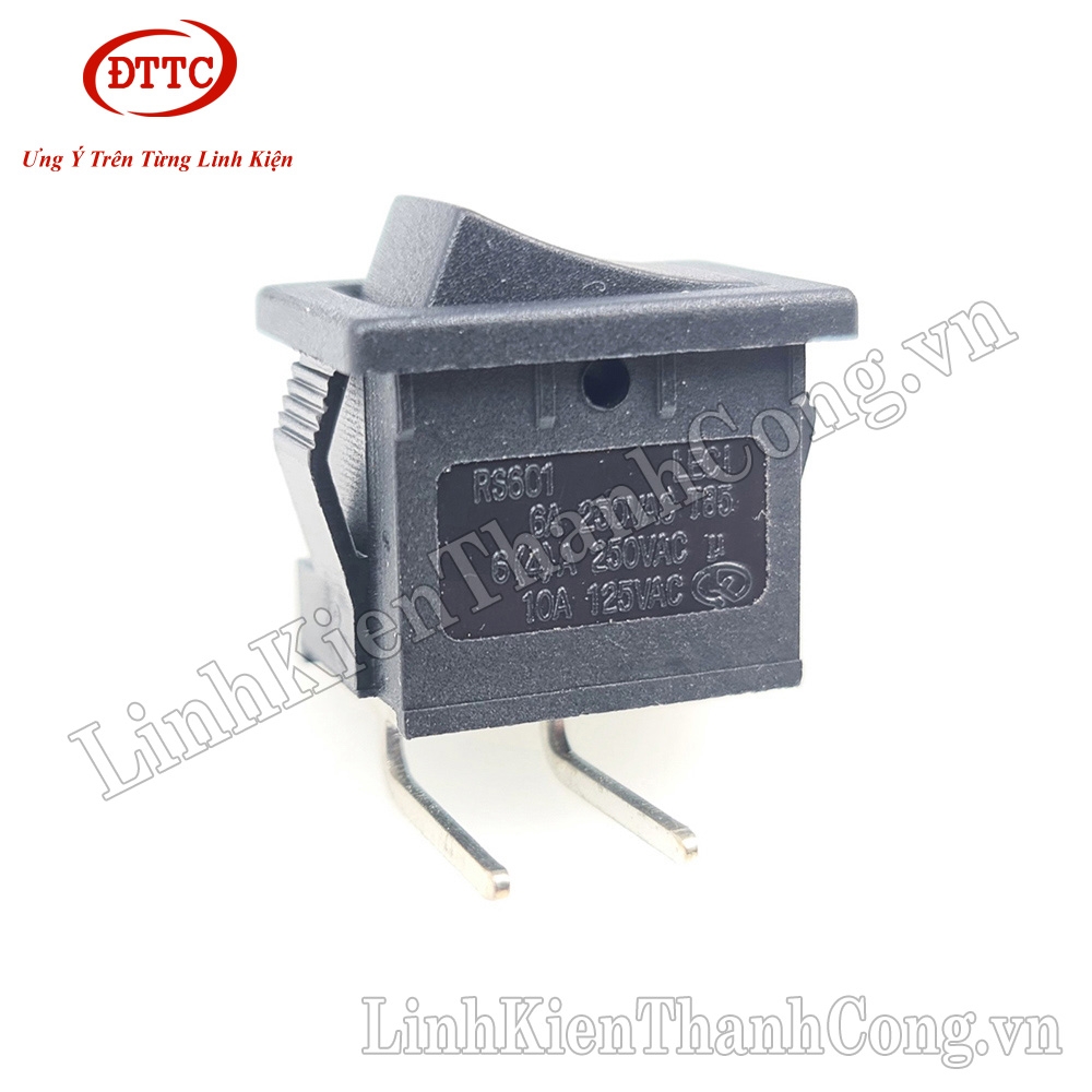 Công Tắc KCD Chân Cong 2P 6A 250V 21x15mm