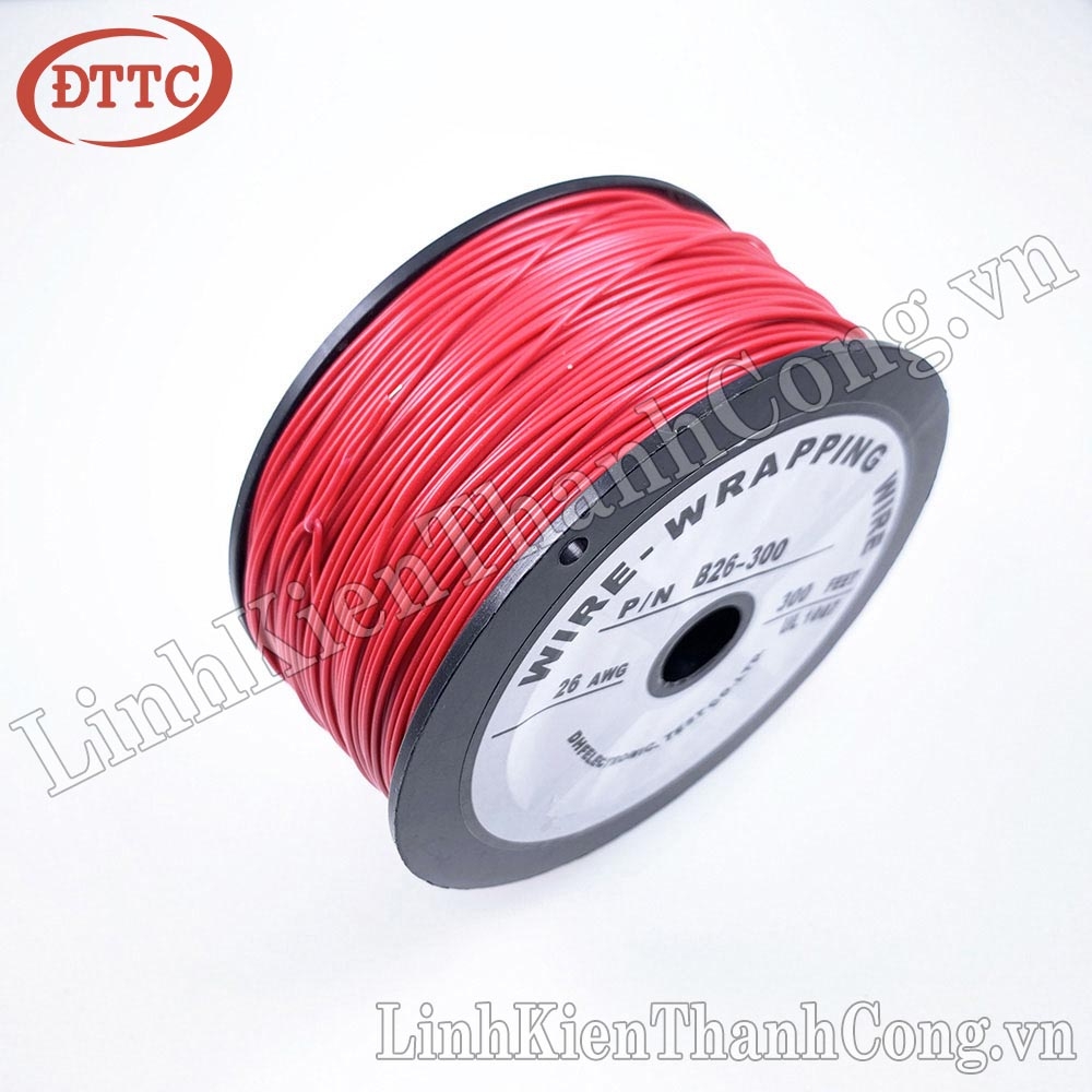 Cuộn Dây 26AWG 0.45mm 100 Mét - Màu Đỏ