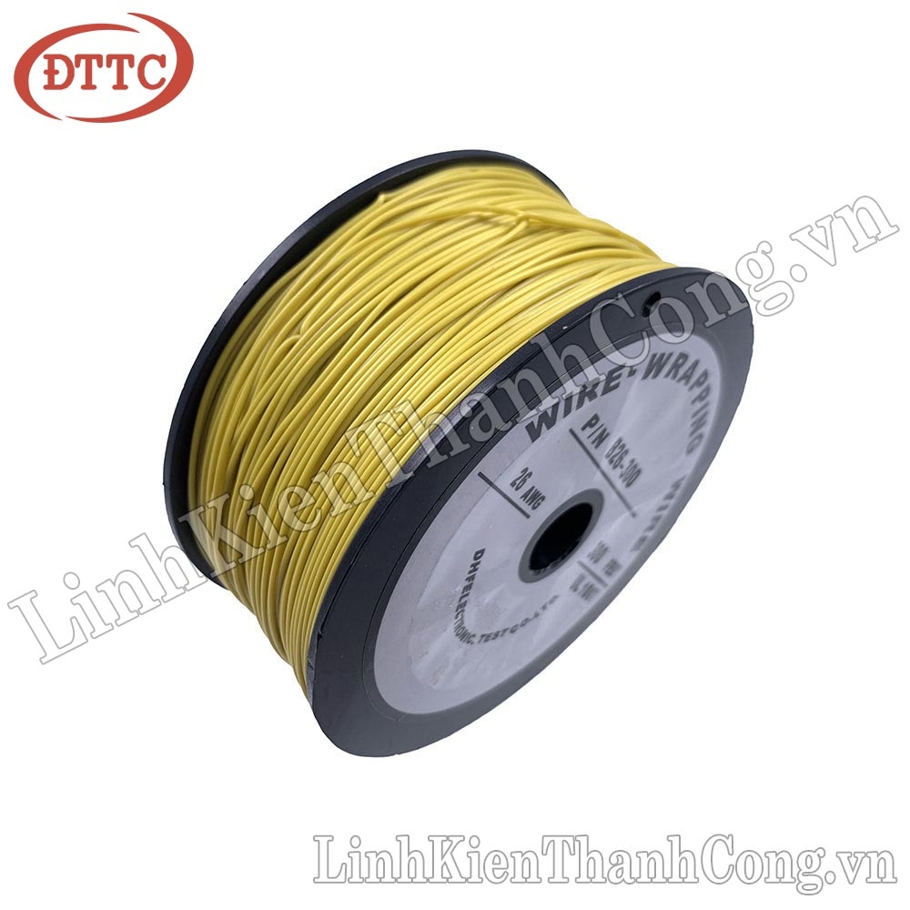 Cuộn Dây 26AWG 0.45mm 100 Mét - Màu Vàng