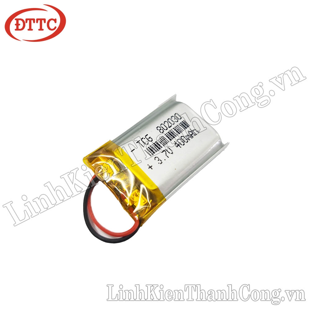 Pin Lipo Polymer 3.7V 400mAh 8x20x30mm (Có Mạch Bảo Vệ)