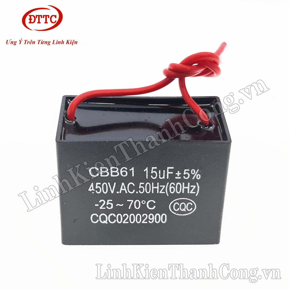 Tụ Quạt CBB 15uF 450VAC