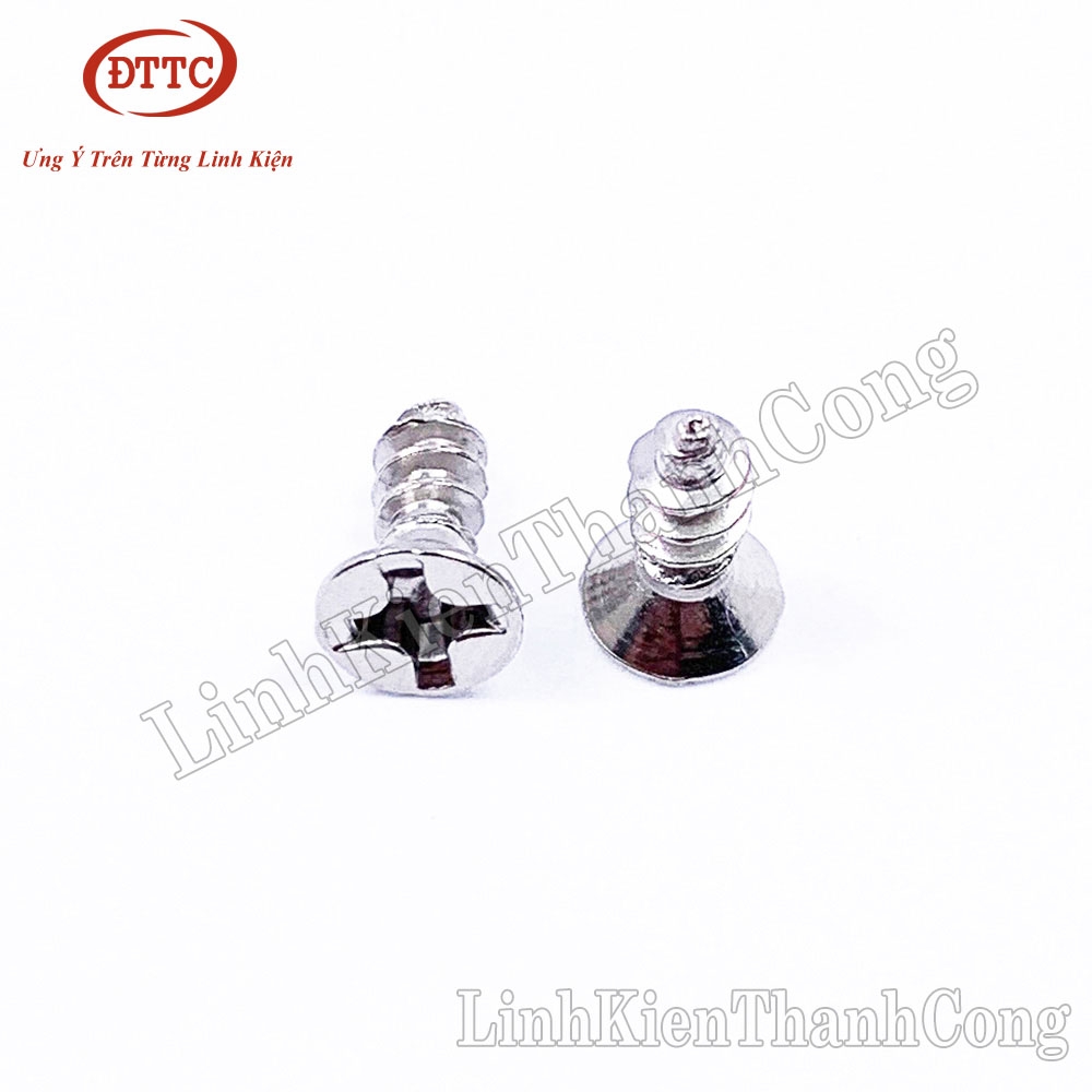 Vít M3 8mm Mũ Phẳng (Gói 100 chiếc)