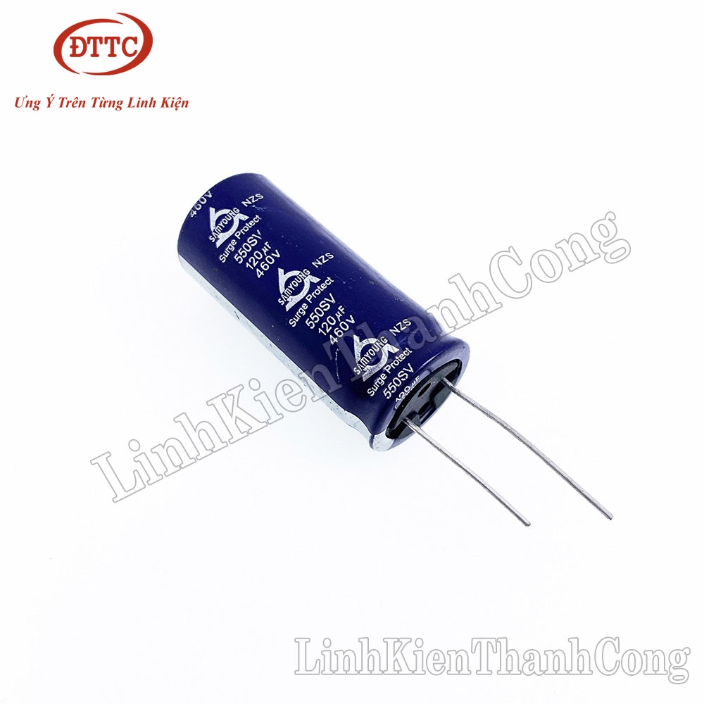 Tụ Hóa SAMYOUNG 120uF 460V (18x40mm) Surge Protect