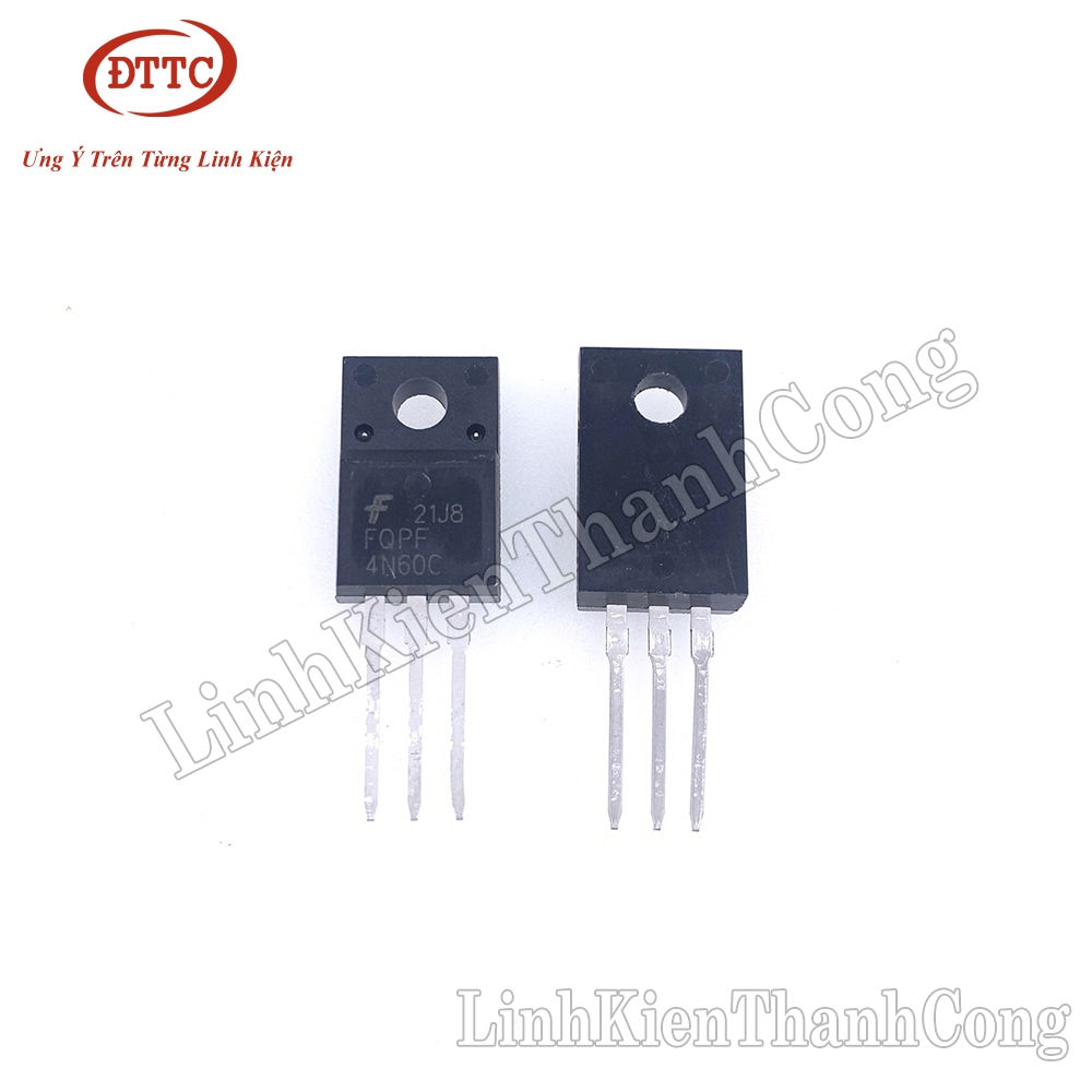Lot De 10 Transistors MOSFET FQPF4N60C – TO-220F – 4N60 – Pour Alimentations à Découpage, Contrôle De Moteur
