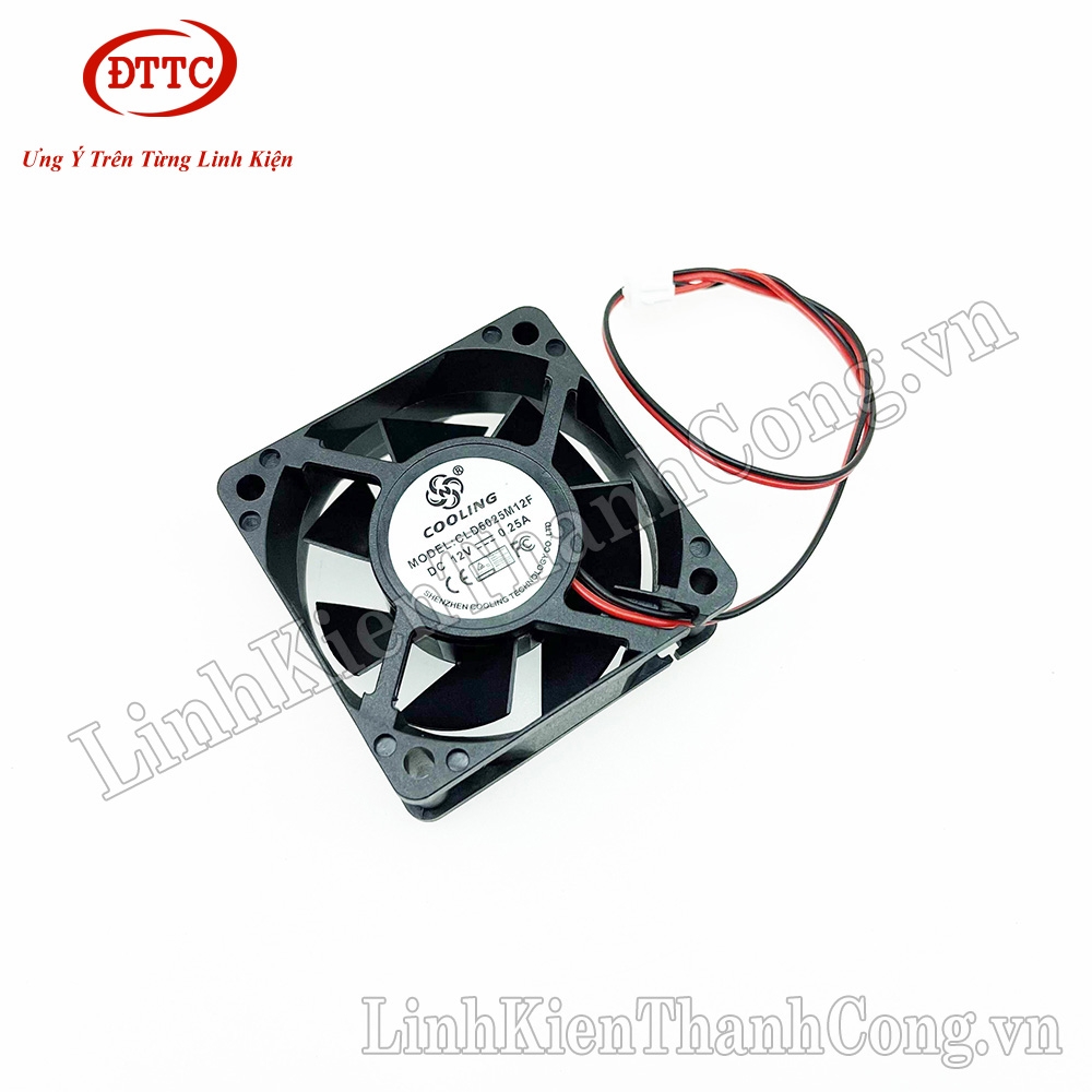 Quạt Tản Nhiệt COOLING 6025 6cm 6x6x2.5cm 12V 0.25A