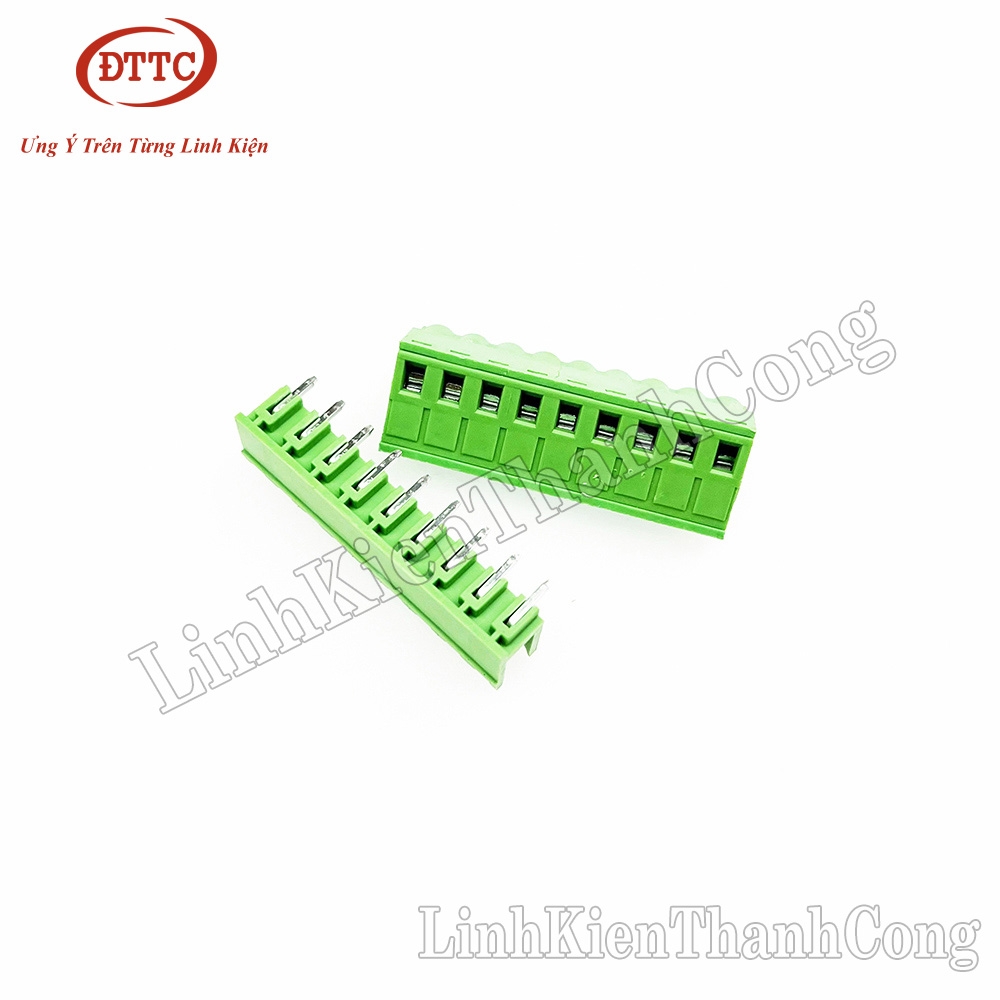 Cầu Đấu Terminal 9P 2EDG5.08-9P 5.08mm Xanh Cong (Đực + Cái)