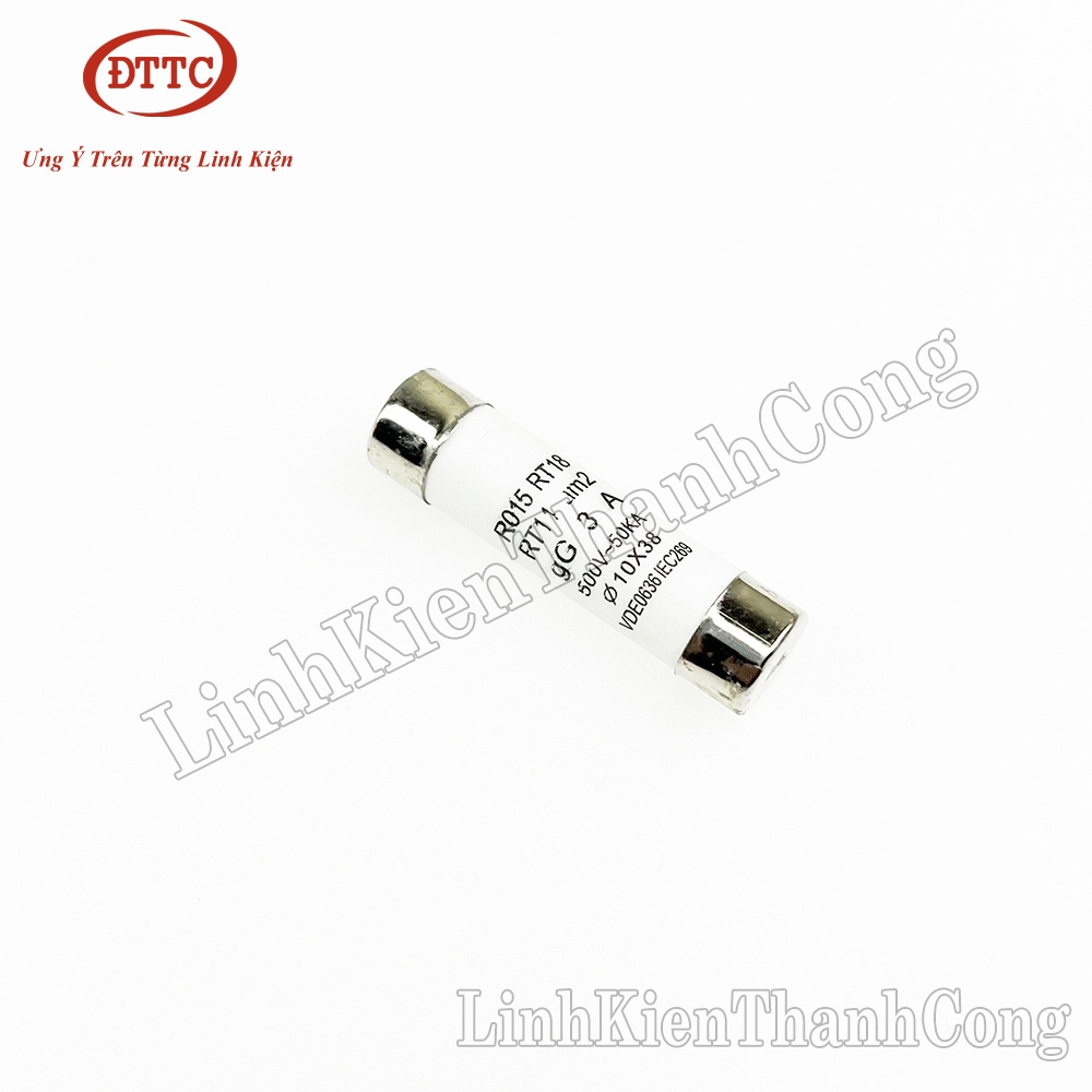 Cầu Chì Sứ 10x38mm 3A 500V