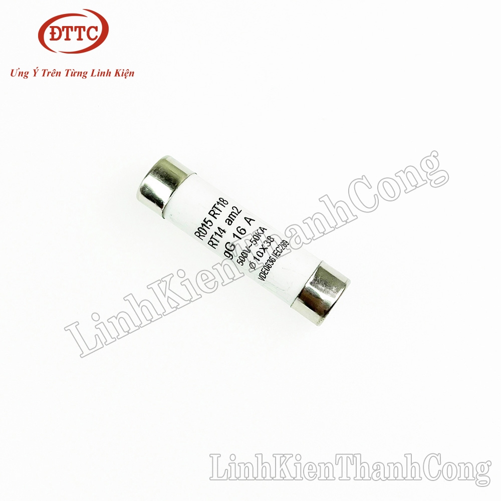 Cầu Chì Sứ 10x38mm 16A 500V