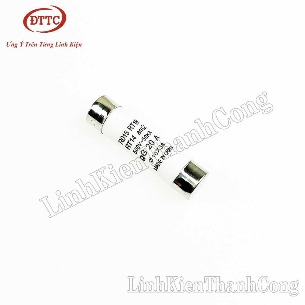 Cầu Chì Sứ 10x38mm 20A 500V