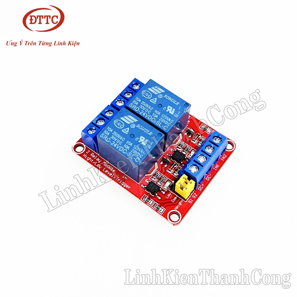 Module Relay 2 Kênh 24V Có Opto Cách Ly