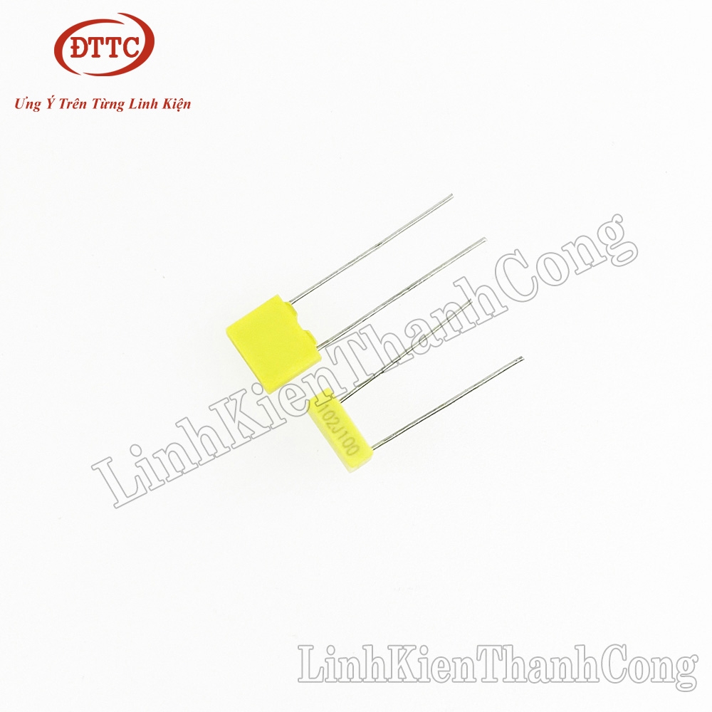 Tụ 1nF 102J 100V Màu Vàng 5mm