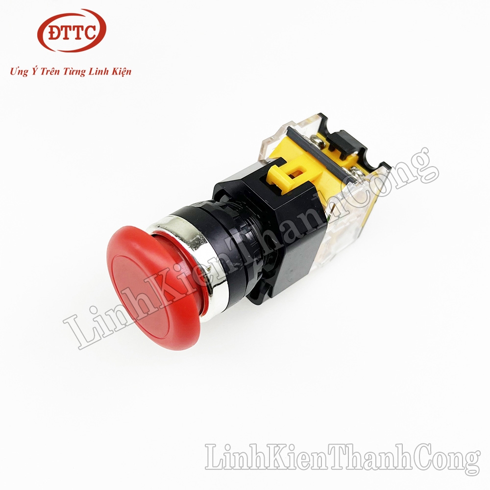 Công Tắc Nhấn Đề LA38-11M Đầu Nấm Màu Đỏ