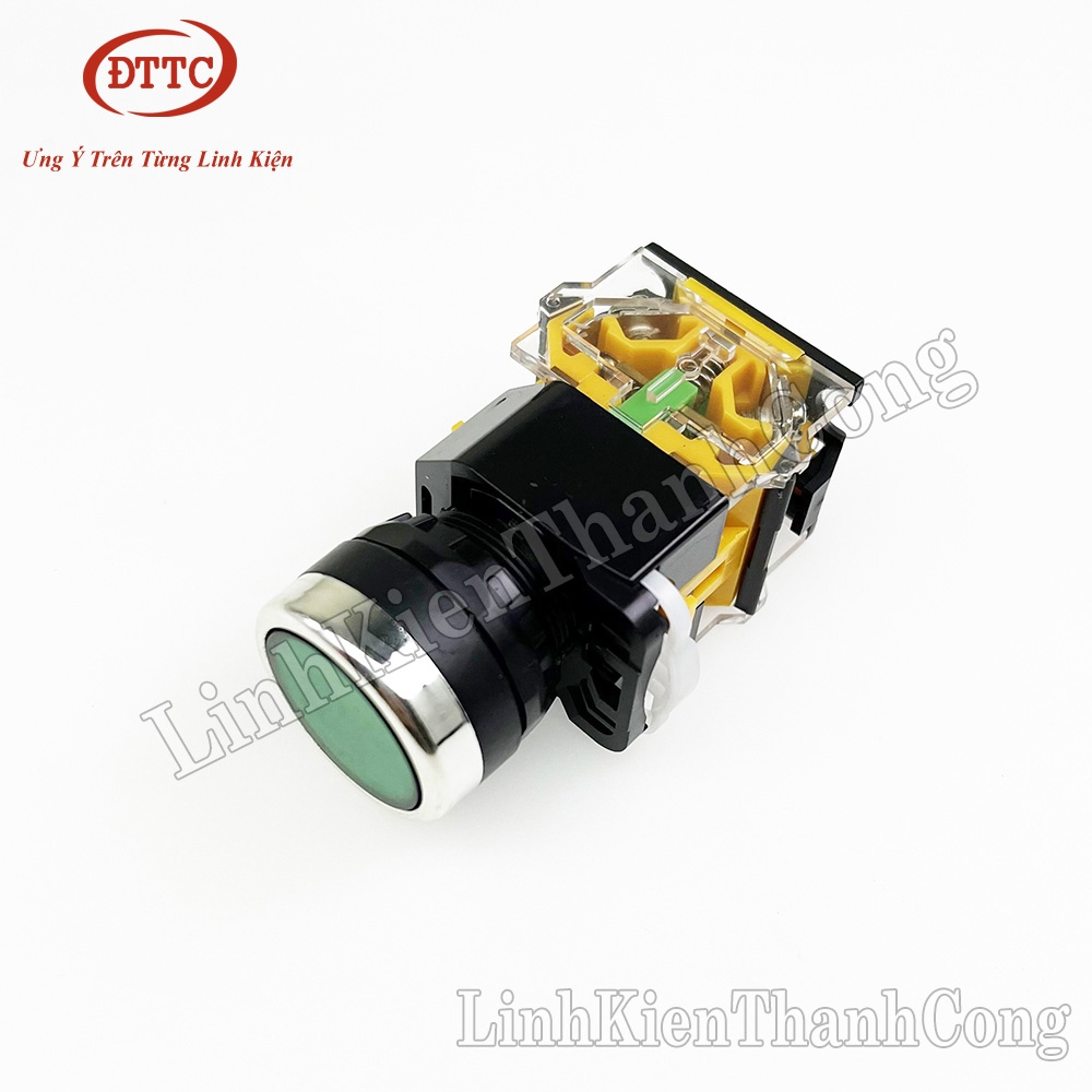 Công Tắc Nhấn Nhả LA38-11 Phi 22mm Màu Xanh Lá