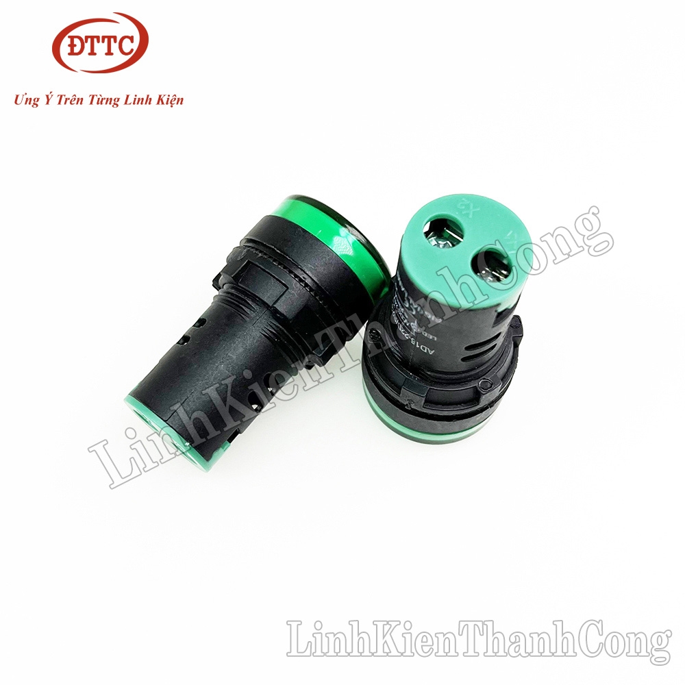 Đèn Báo Nguồn 24V AD16-22DS 22mm Màu Xanh Lá