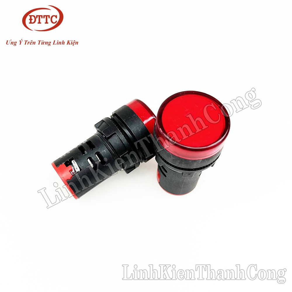 Đèn Báo Nguồn 12V AD16-22DS 22mm Màu Đỏ